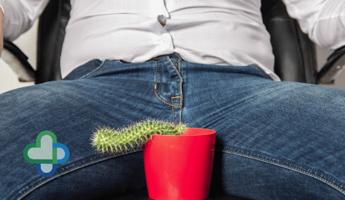 man with cactus in front of him - buy cheap erectile dysfunction treatments - the family chemist